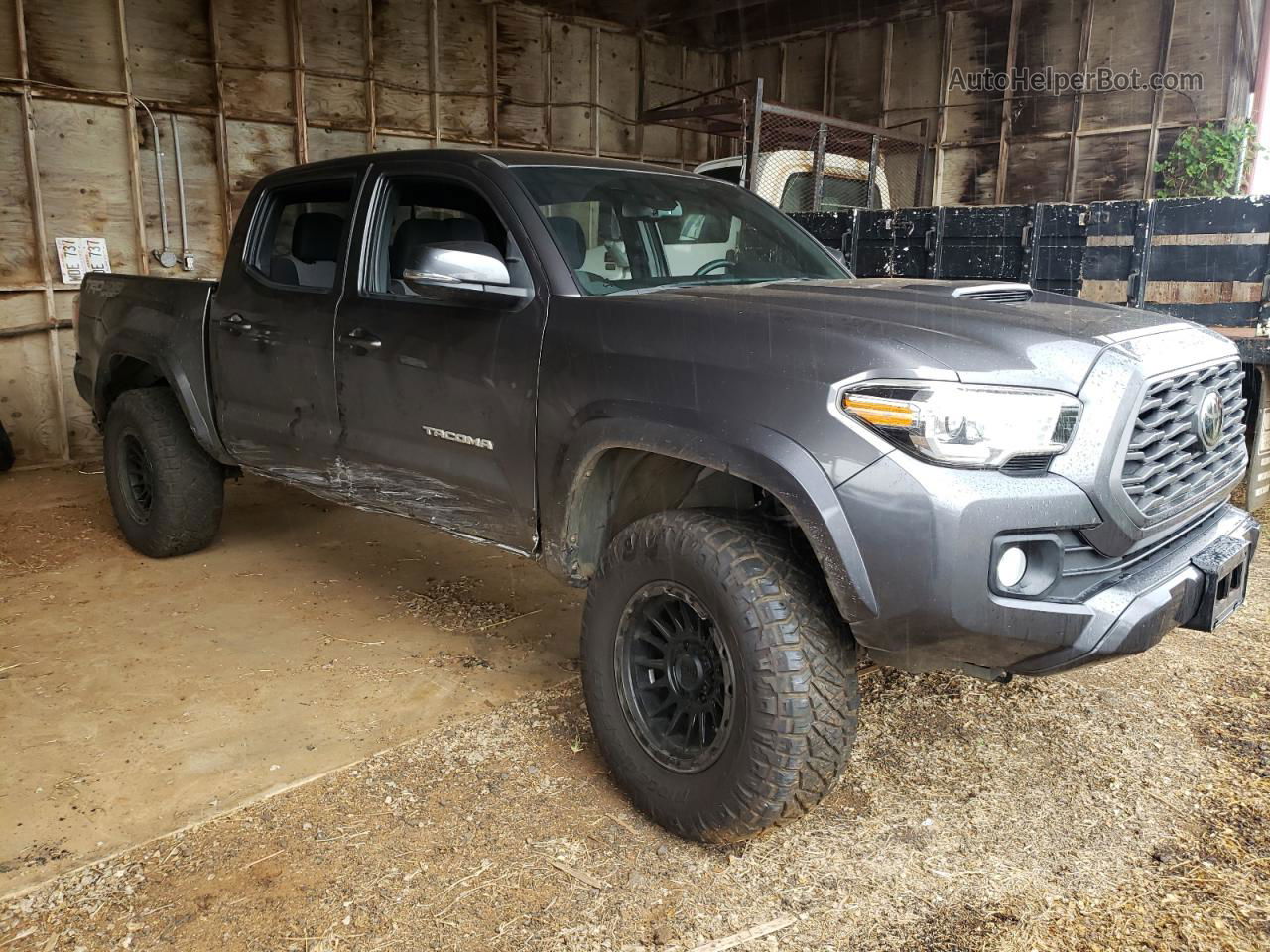 2021 Toyota Tacoma Double Cab Gray vin: 3TYCZ5AN1MT019934