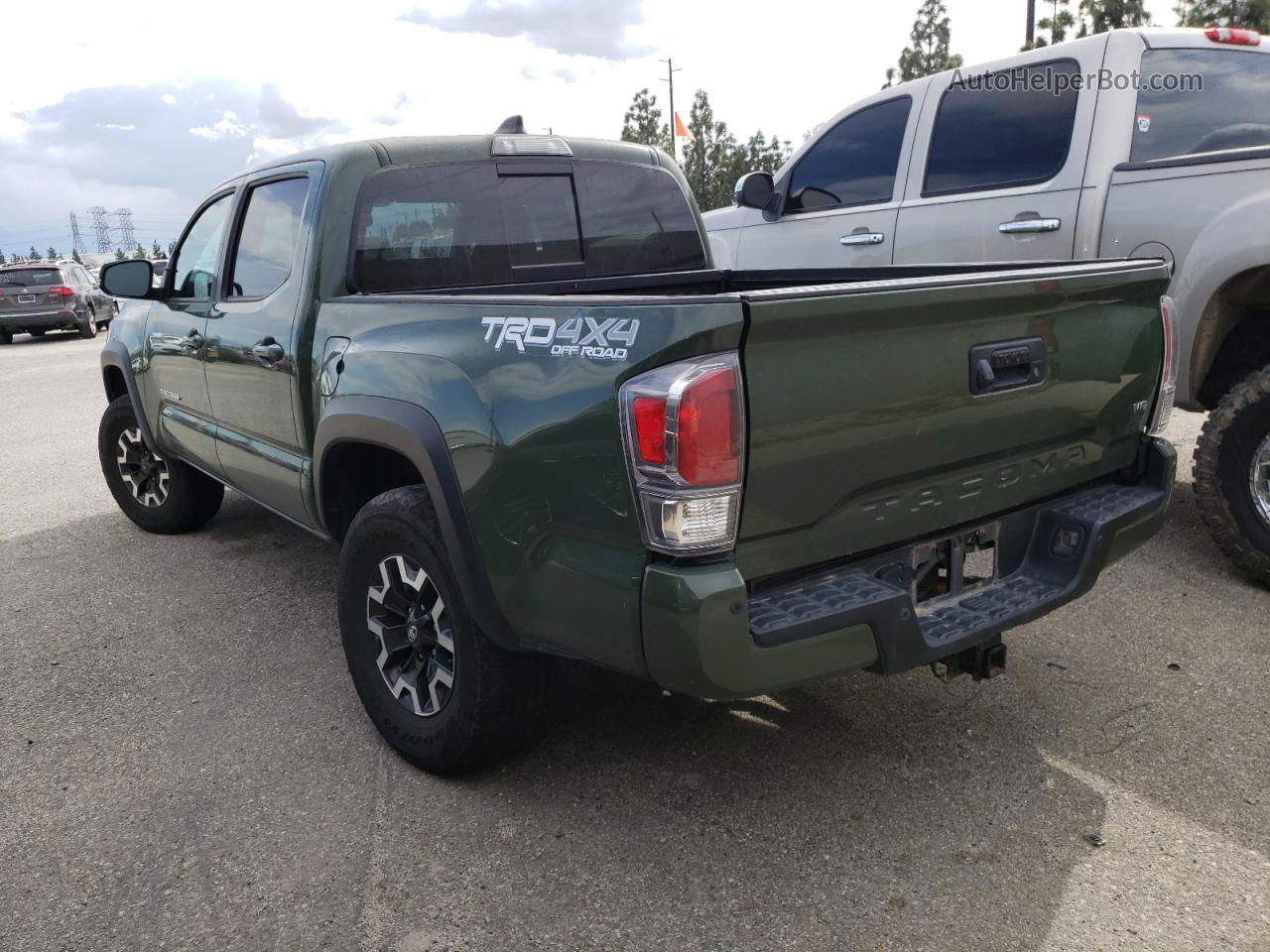 2021 Toyota Tacoma Double Cab Зеленый vin: 3TYCZ5AN1MT023272