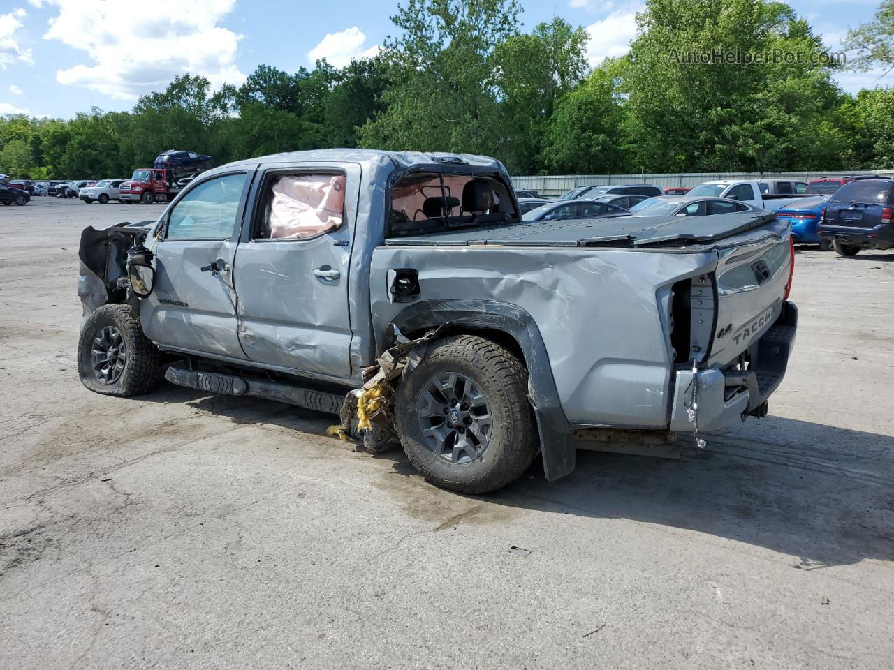 2021 Toyota Tacoma Double Cab Синий vin: 3TYCZ5AN2MT043045