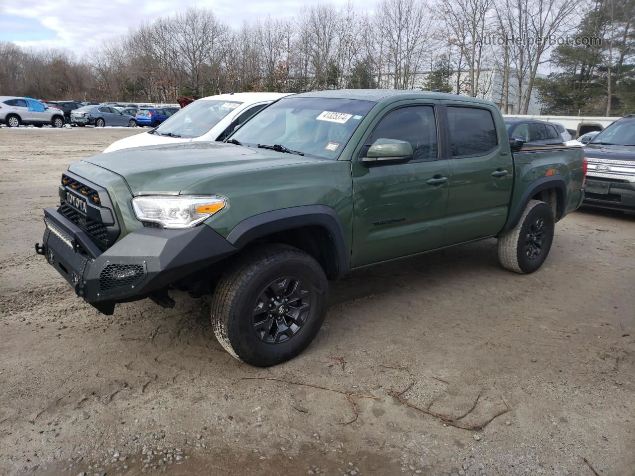 2021 Toyota Tacoma Double Cab Зеленый vin: 3TYCZ5AN4MT021855