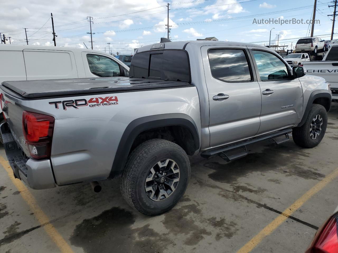 2021 Toyota Tacoma Double Cab Silver vin: 3TYCZ5AN5MT011643