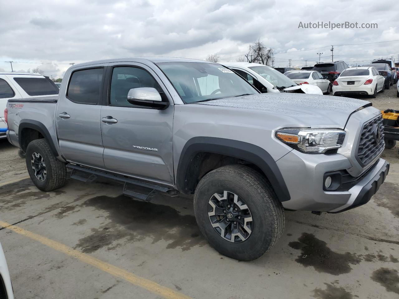 2021 Toyota Tacoma Double Cab Silver vin: 3TYCZ5AN5MT011643