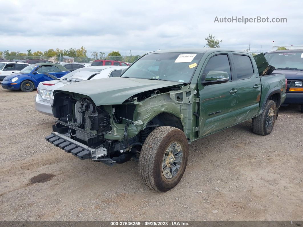 2021 Toyota Tacoma 4wd Sr/sr5/trd Sport Green vin: 3TYCZ5AN7MT047740