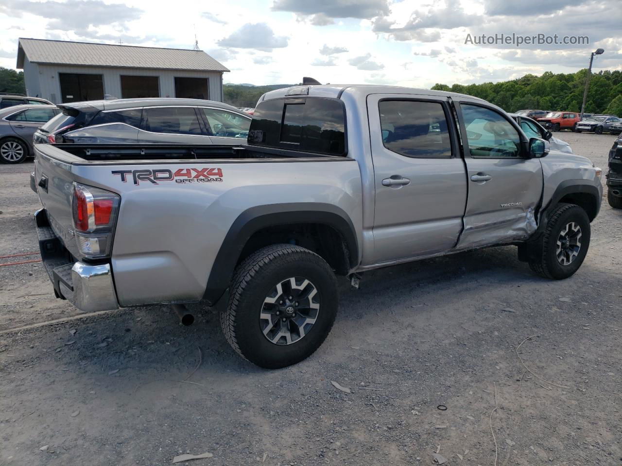 2021 Toyota Tacoma Double Cab Silver vin: 3TYCZ5AN8MT022247