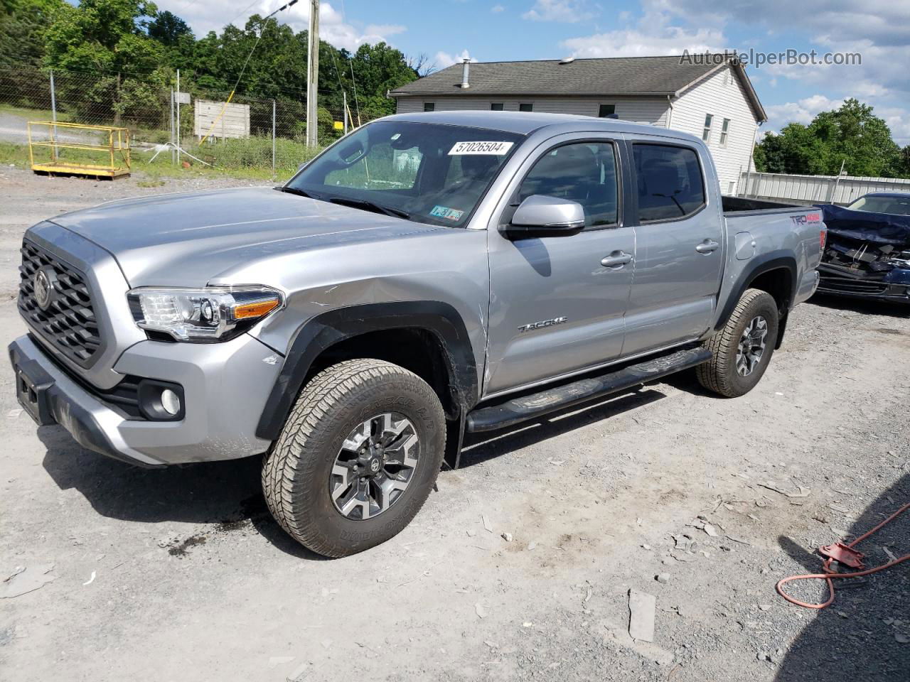 2021 Toyota Tacoma Double Cab Silver vin: 3TYCZ5AN8MT022247