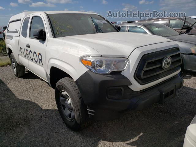 2021 Toyota Tacoma Access Cab White vin: 3TYRX5GN0MT021908