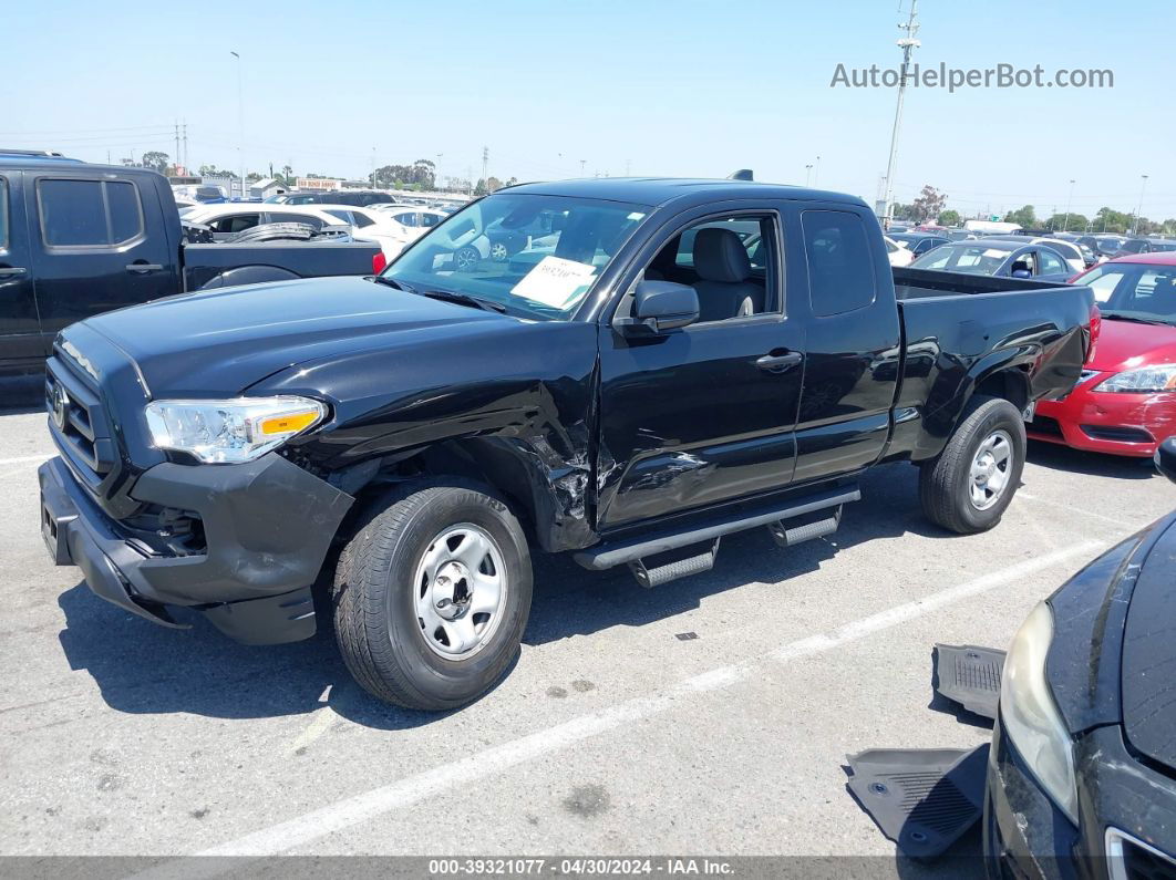 2021 Toyota Tacoma Sr Black vin: 3TYRX5GN0MT030138