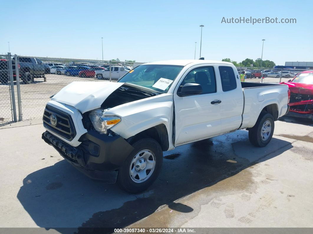 2021 Toyota Tacoma Sr Белый vin: 3TYRX5GN2MT008514