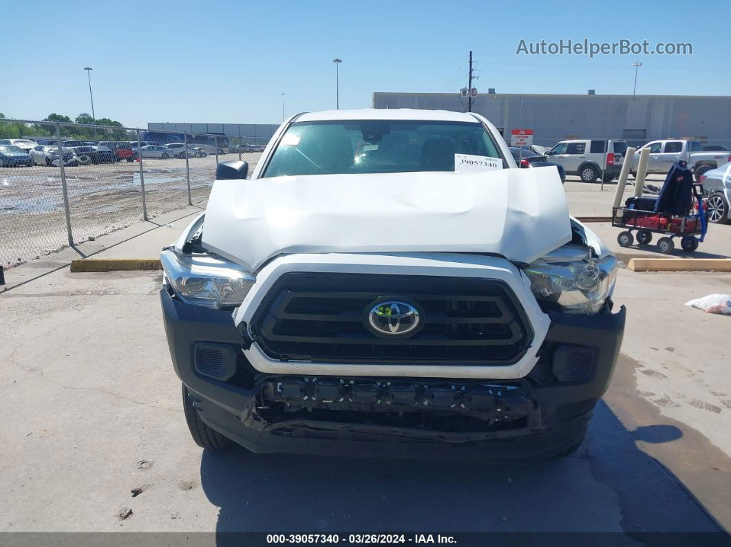 2021 Toyota Tacoma Sr White vin: 3TYRX5GN2MT008514