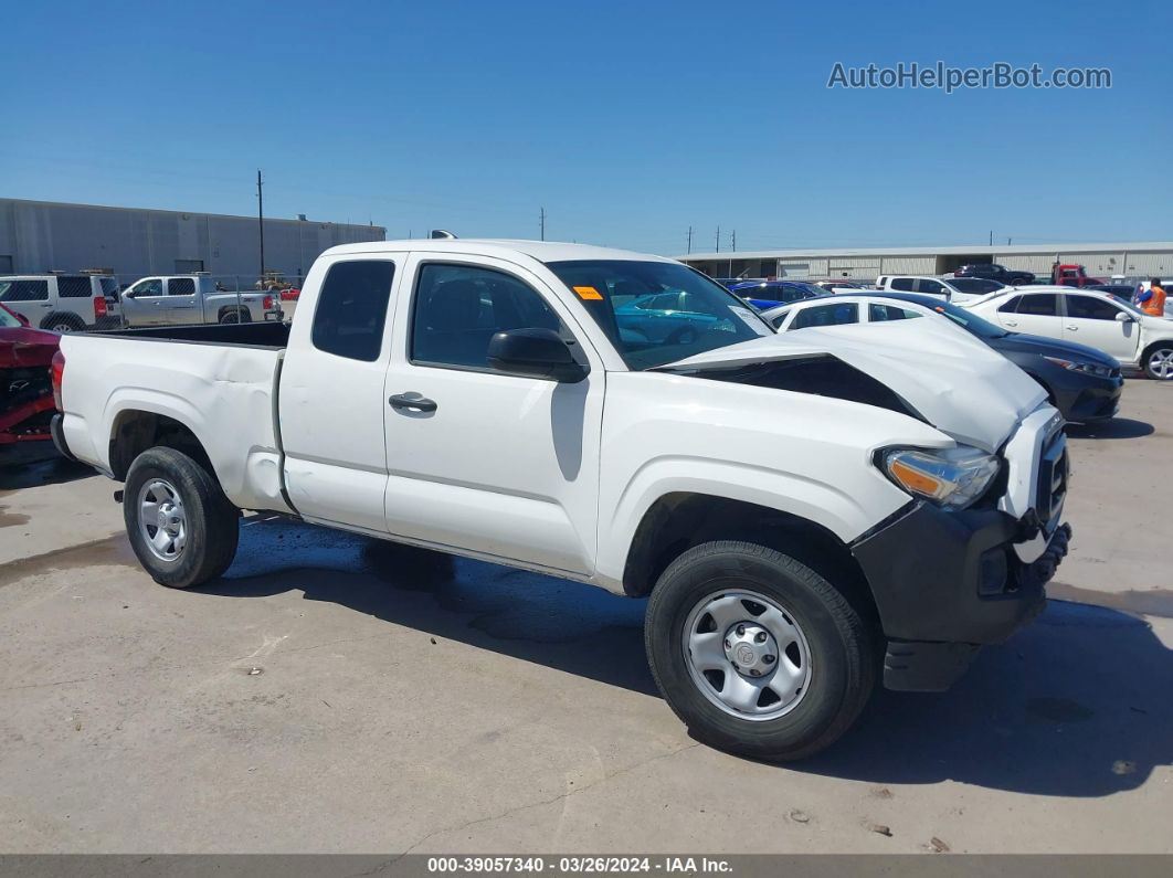 2021 Toyota Tacoma Sr Белый vin: 3TYRX5GN2MT008514