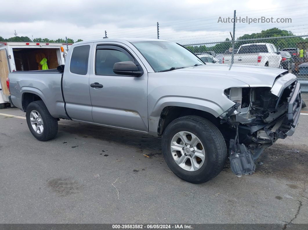 2020 Toyota Tacoma Sr Silver vin: 3TYRX5GN3LT002638