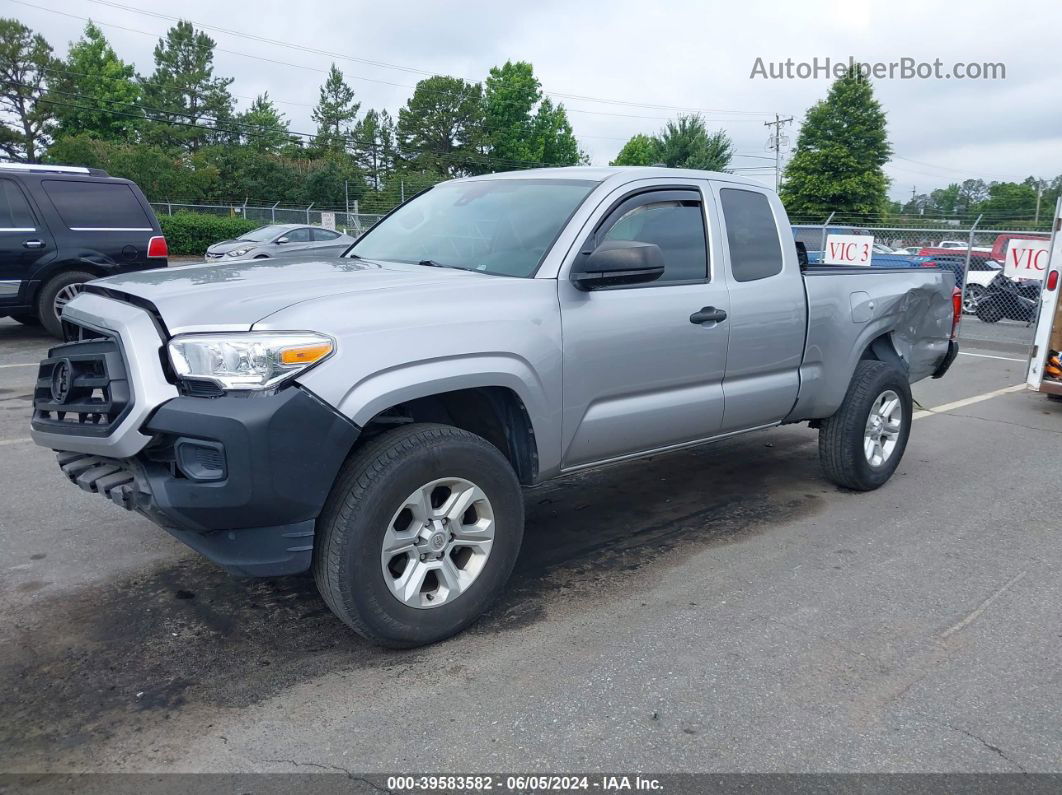 2020 Toyota Tacoma Sr Silver vin: 3TYRX5GN3LT002638