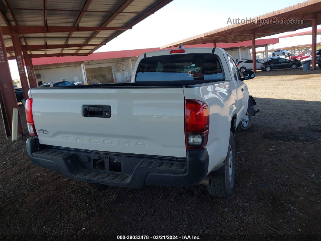 2021 Toyota Tacoma Sr Белый vin: 3TYRX5GN5MT008510