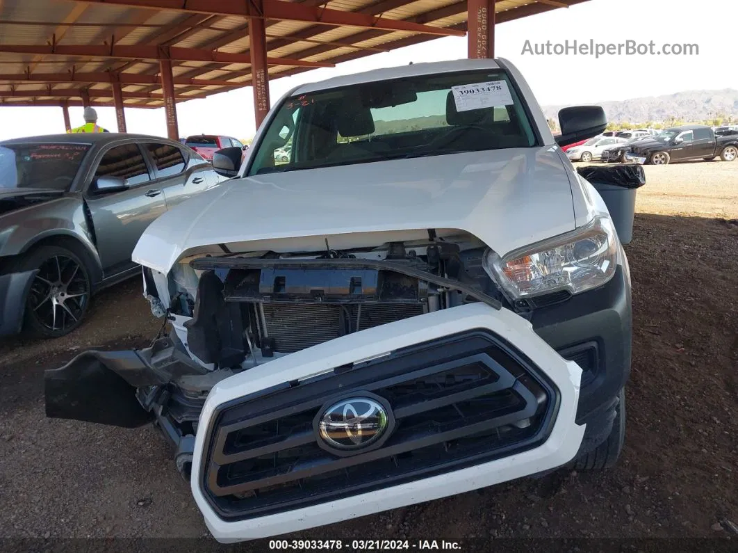 2021 Toyota Tacoma Sr White vin: 3TYRX5GN5MT008510