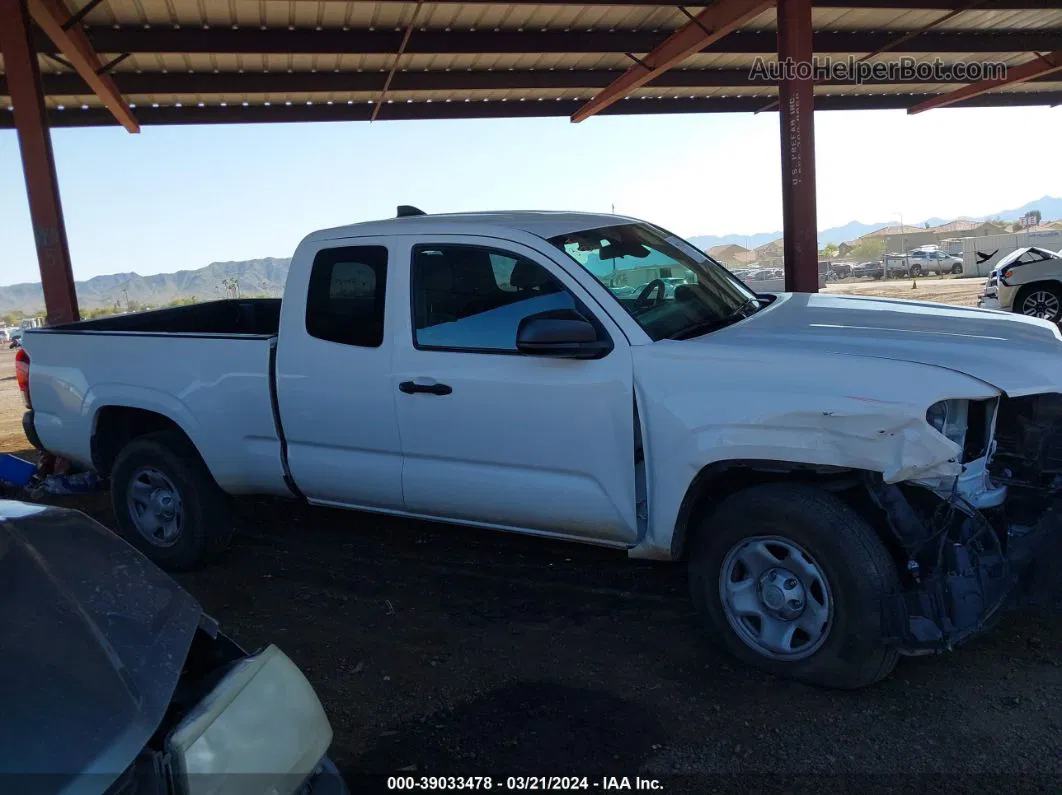 2021 Toyota Tacoma Sr Белый vin: 3TYRX5GN5MT008510