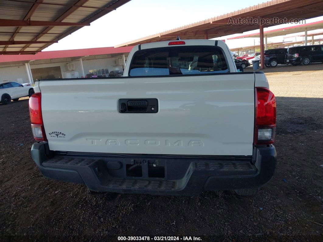 2021 Toyota Tacoma Sr White vin: 3TYRX5GN5MT008510