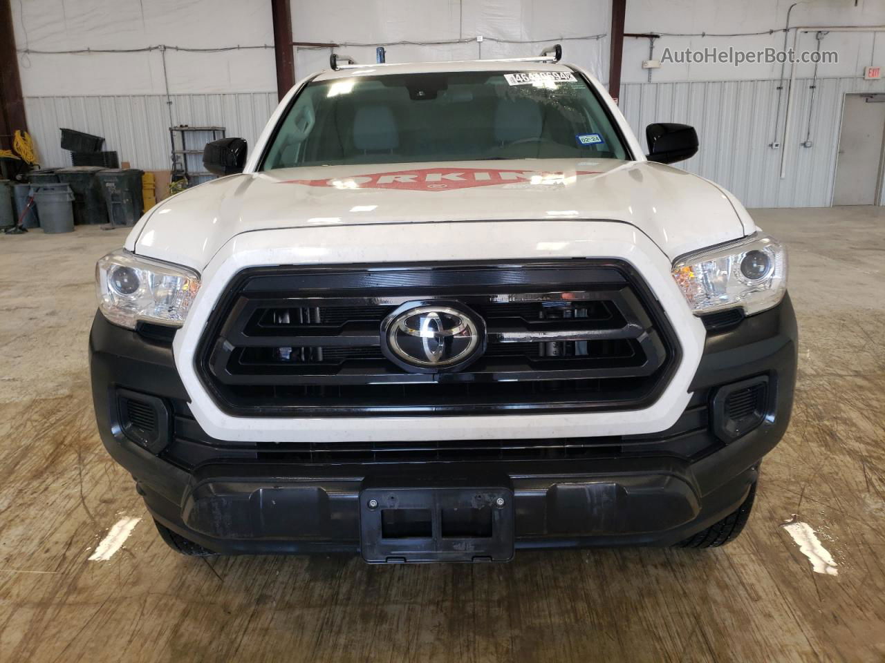 2021 Toyota Tacoma Access Cab White vin: 3TYRX5GN6MT011271