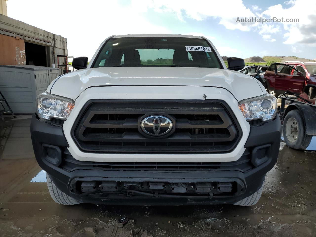 2021 Toyota Tacoma Access Cab White vin: 3TYRX5GN6MT013196