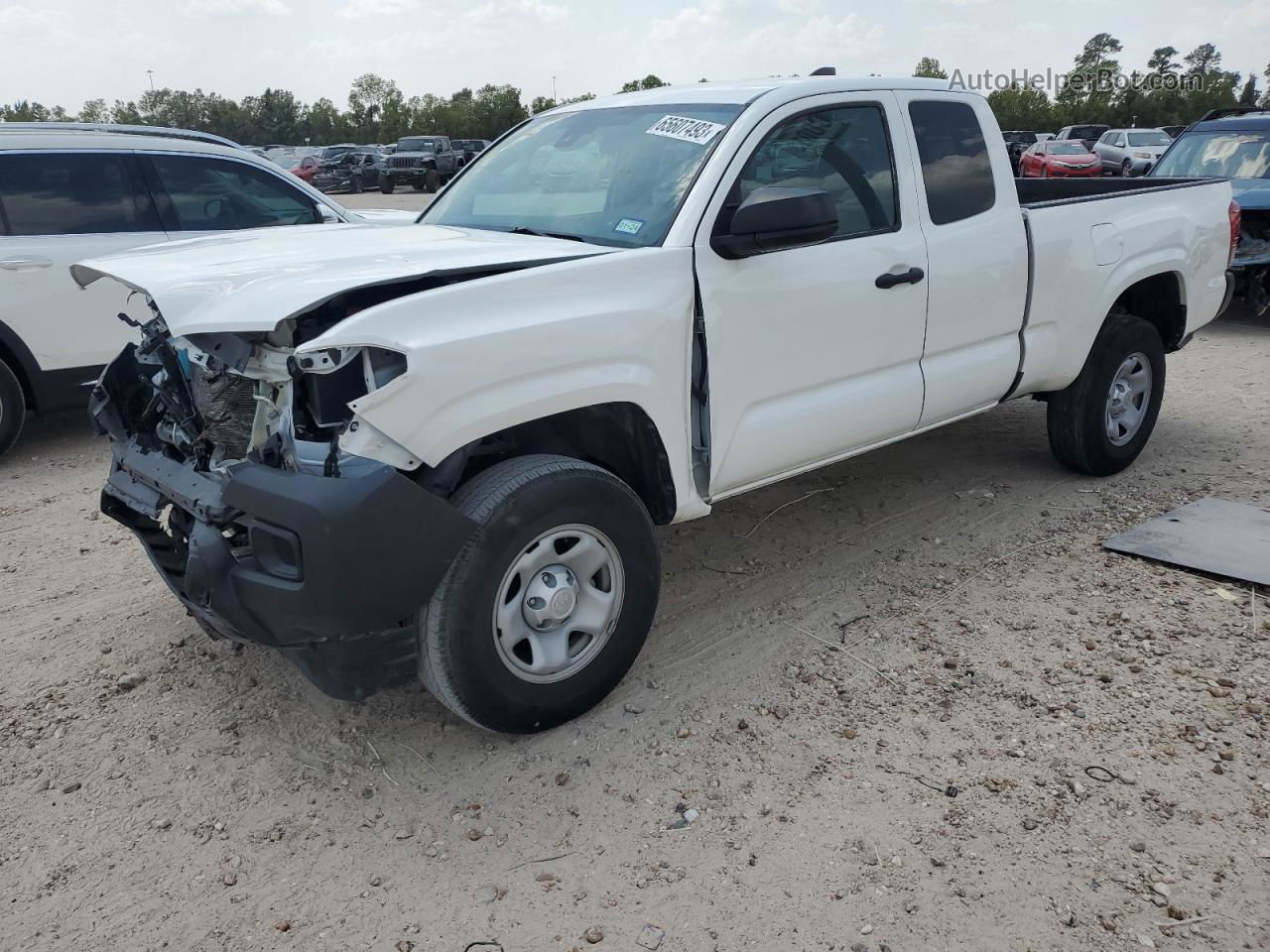 2021 Toyota Tacoma Access Cab White vin: 3TYRX5GN6MT016101