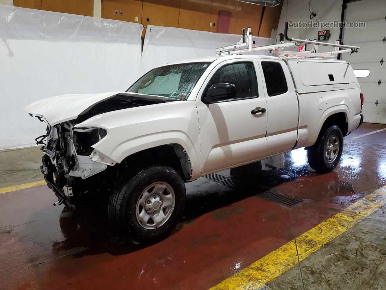 2021 Toyota Tacoma Access Cab White vin: 3TYRX5GN7MT025471