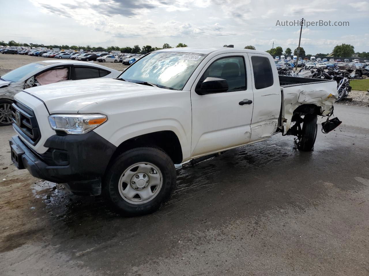 2020 Toyota Tacoma Access Cab White vin: 3TYRX5GN8LT004711