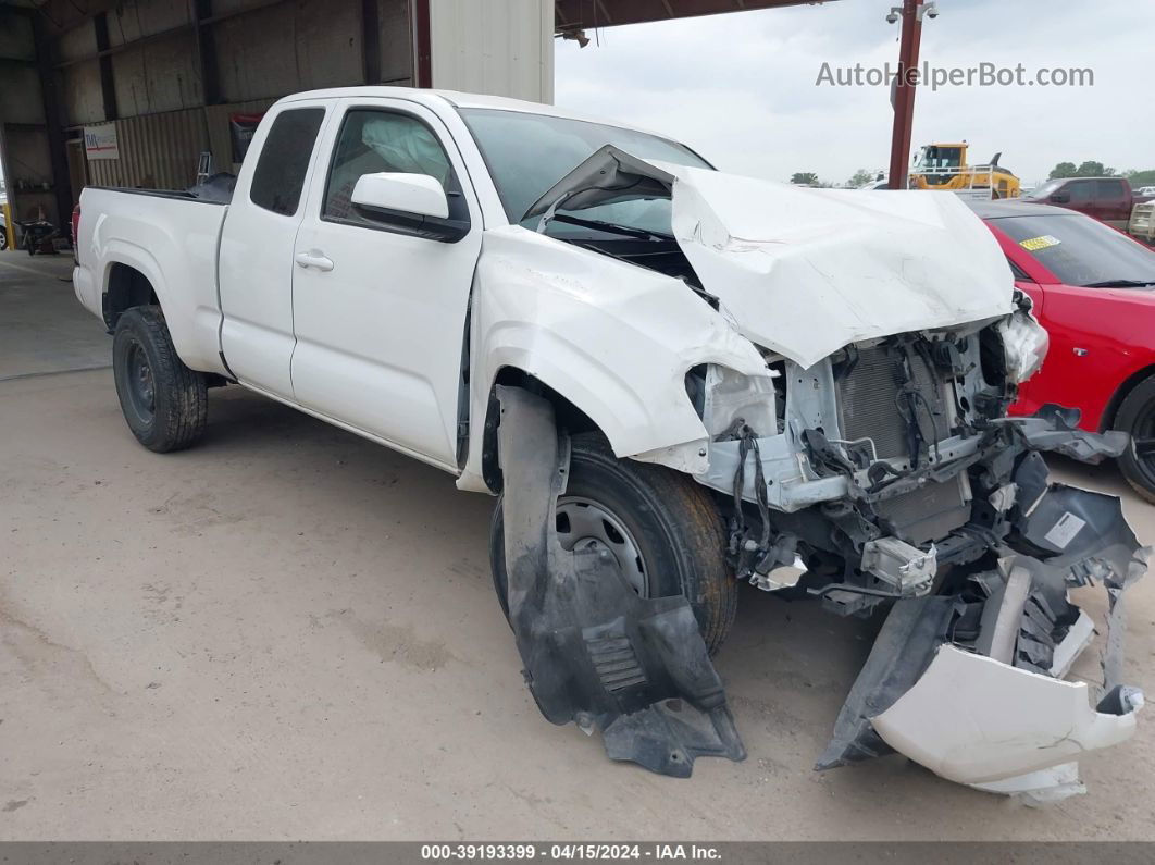 2021 Toyota Tacoma Sr Белый vin: 3TYRX5GN8MT026189