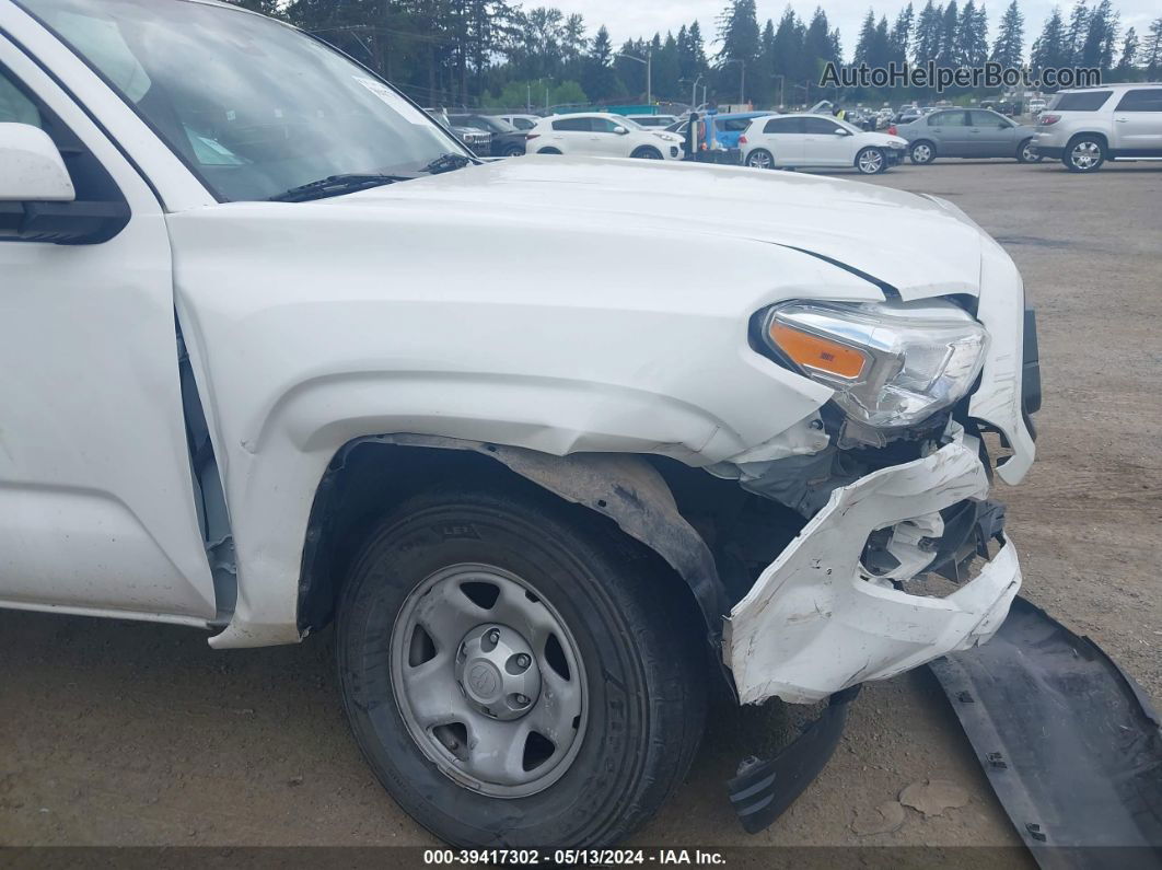 2020 Toyota Tacoma Sr White vin: 3TYRX5GN9LT001588