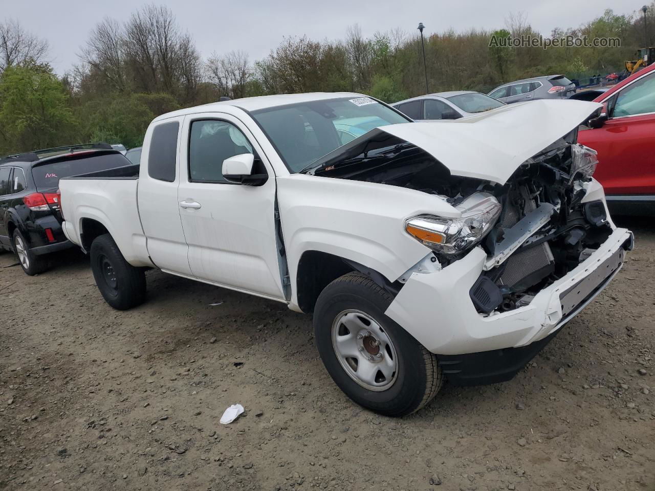 2021 Toyota Tacoma Access Cab White vin: 3TYRX5GNXMT026341