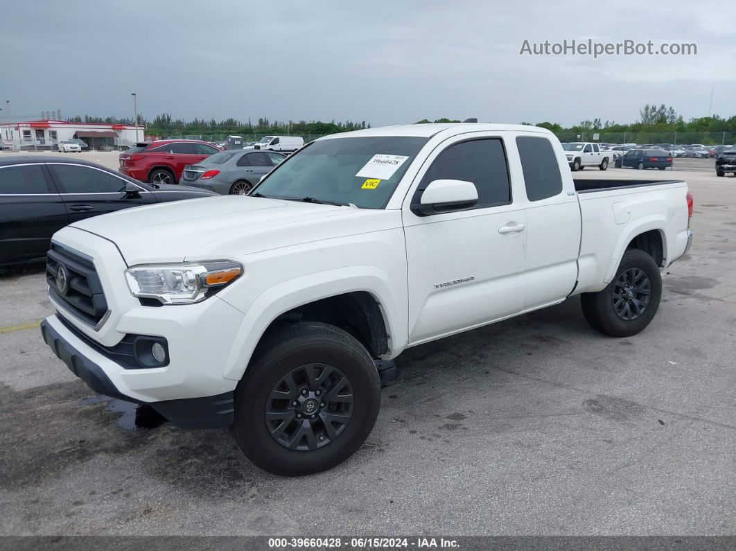 2020 Toyota Tacoma Access Cab/sr/sr5/trd Sport White vin: 3TYRZ5CN0LT002256