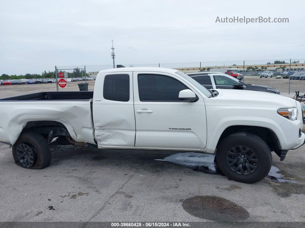 2020 Toyota Tacoma Access Cab/sr/sr5/trd Sport White vin: 3TYRZ5CN0LT002256