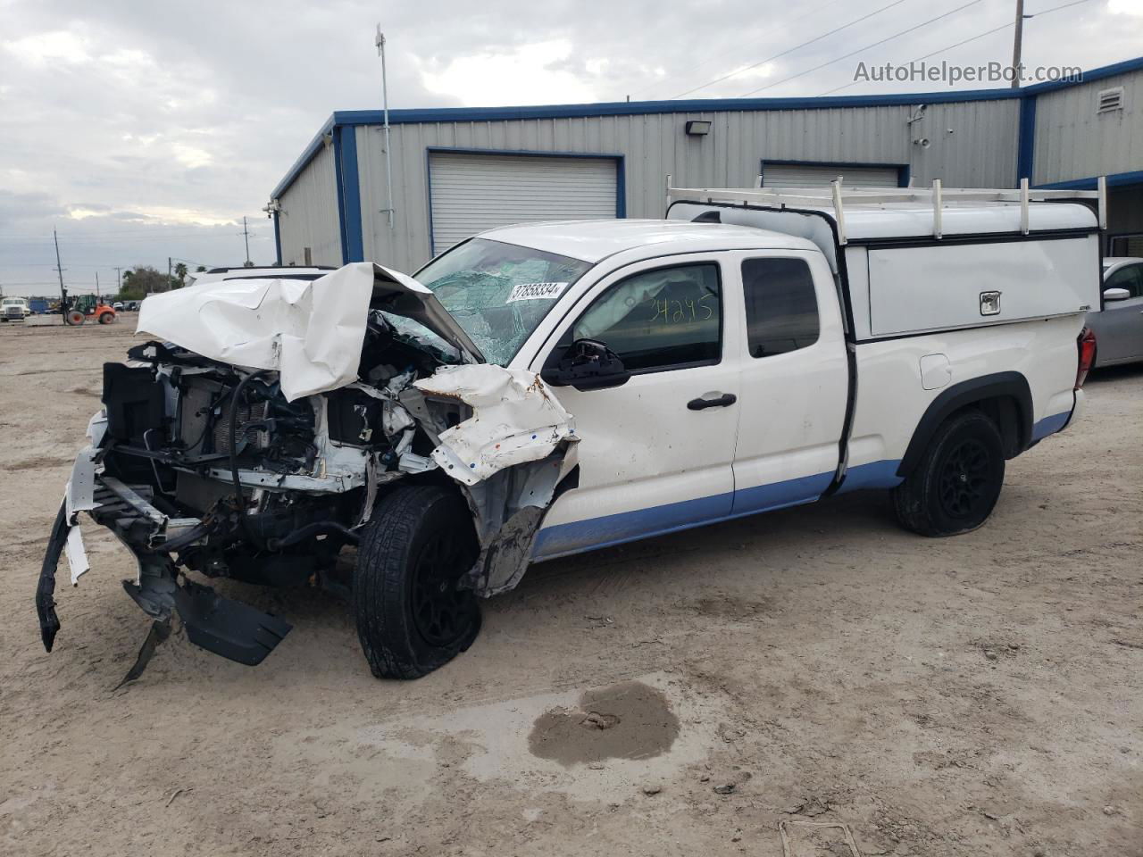 2021 Toyota Tacoma Access Cab White vin: 3TYRZ5CN2MT007802