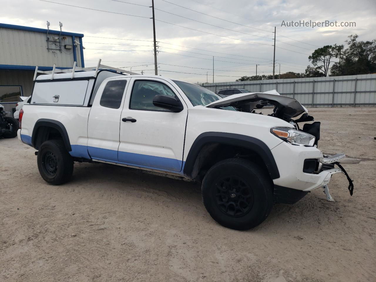 2021 Toyota Tacoma Access Cab White vin: 3TYRZ5CN2MT007802