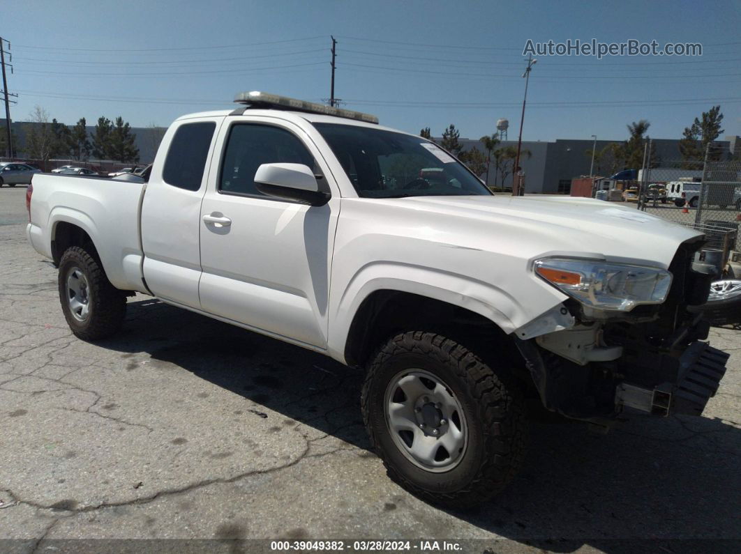 2020 Toyota Tacoma Sr White vin: 3TYSX5EN0LT000978