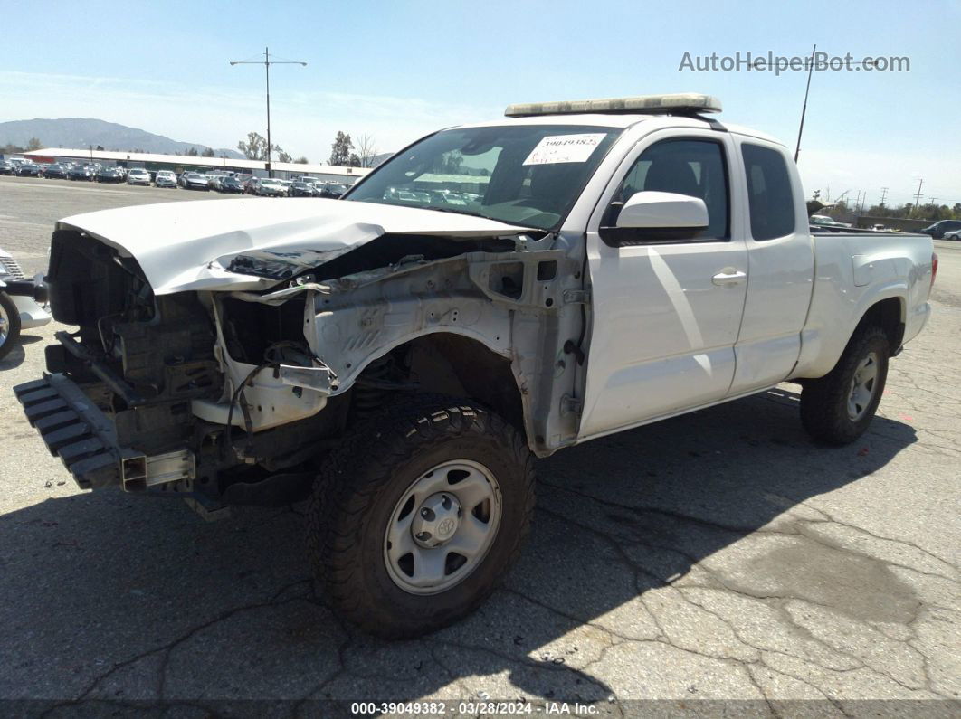 2020 Toyota Tacoma Sr Белый vin: 3TYSX5EN0LT000978