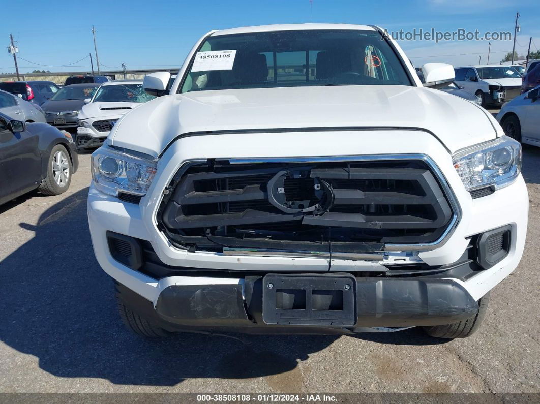 2021 Toyota Tacoma Sr5 White vin: 3TYSX5EN0MT010234