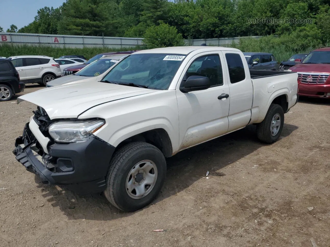 2020 Toyota Tacoma Access Cab White vin: 3TYSX5EN1LT001248