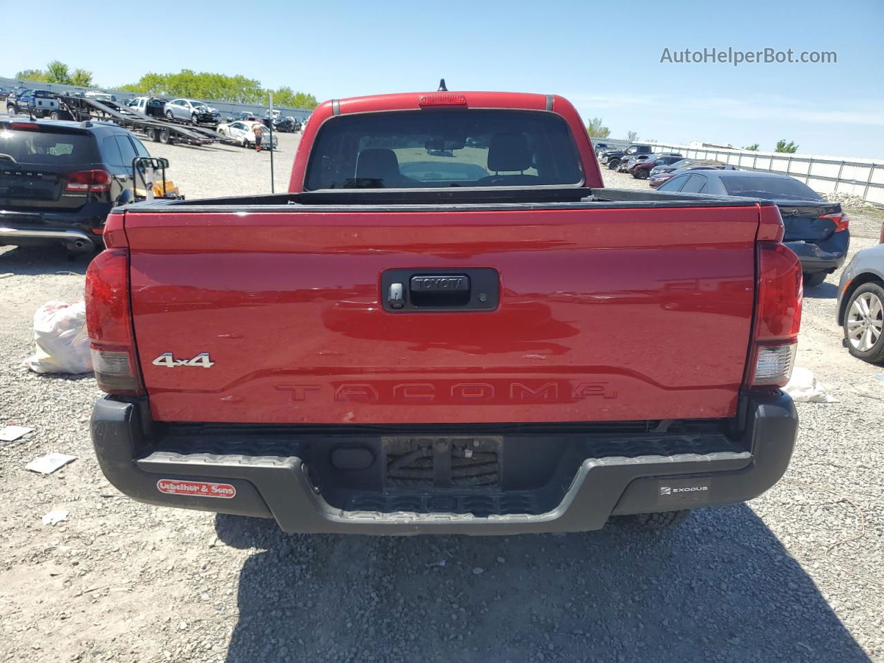 2020 Toyota Tacoma Access Cab Red vin: 3TYSX5EN4LT003446