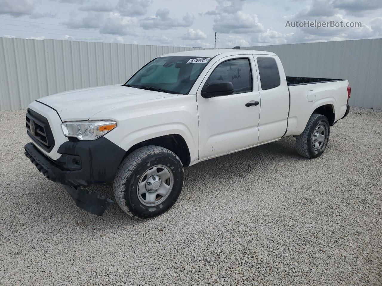 2021 Toyota Tacoma Access Cab White vin: 3TYSX5EN7MT004771