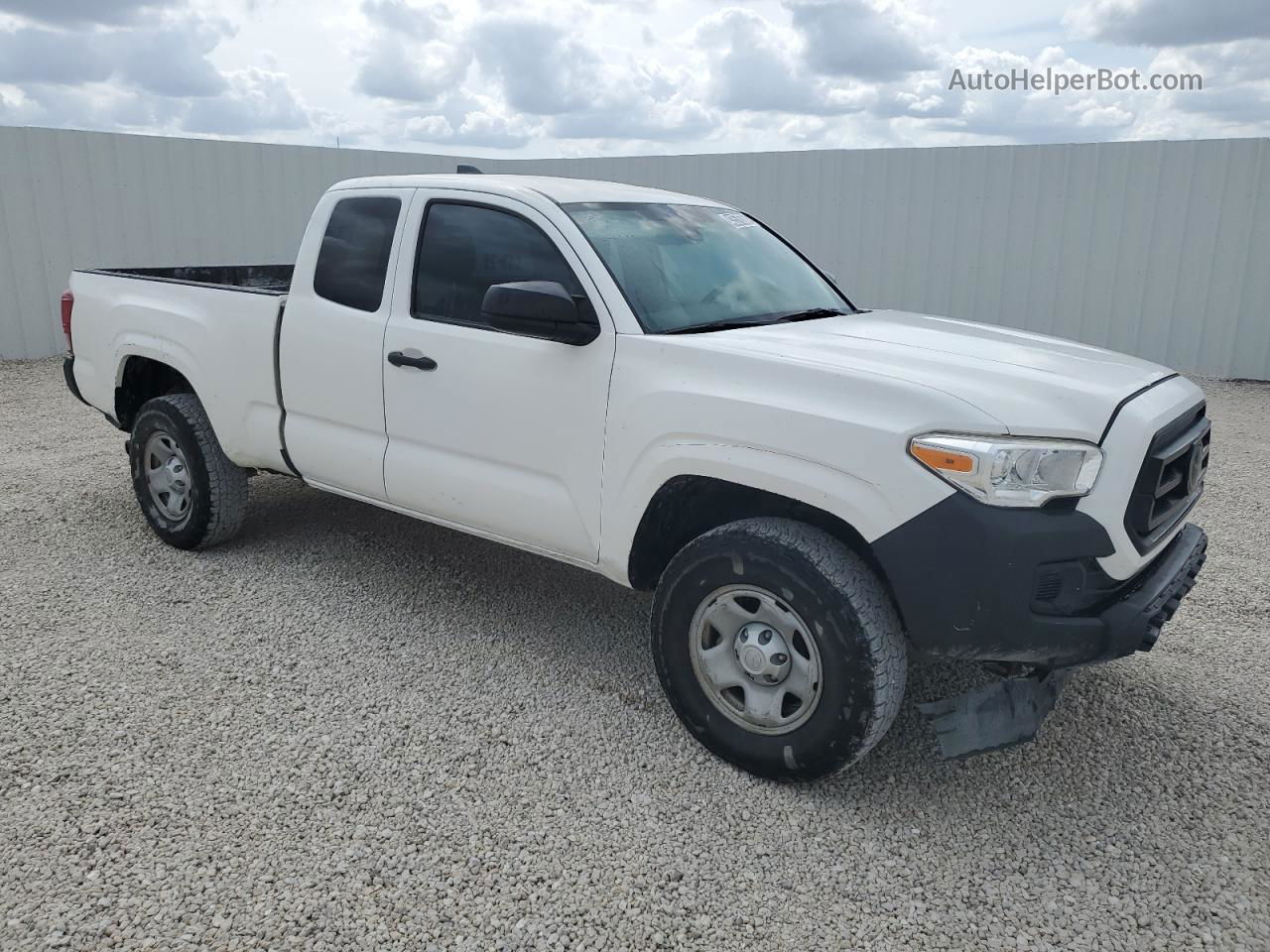 2021 Toyota Tacoma Access Cab White vin: 3TYSX5EN7MT004771