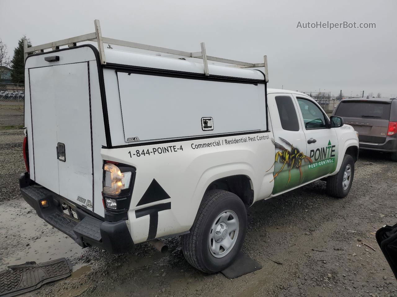 2021 Toyota Tacoma Access Cab White vin: 3TYSX5EN7MT006178