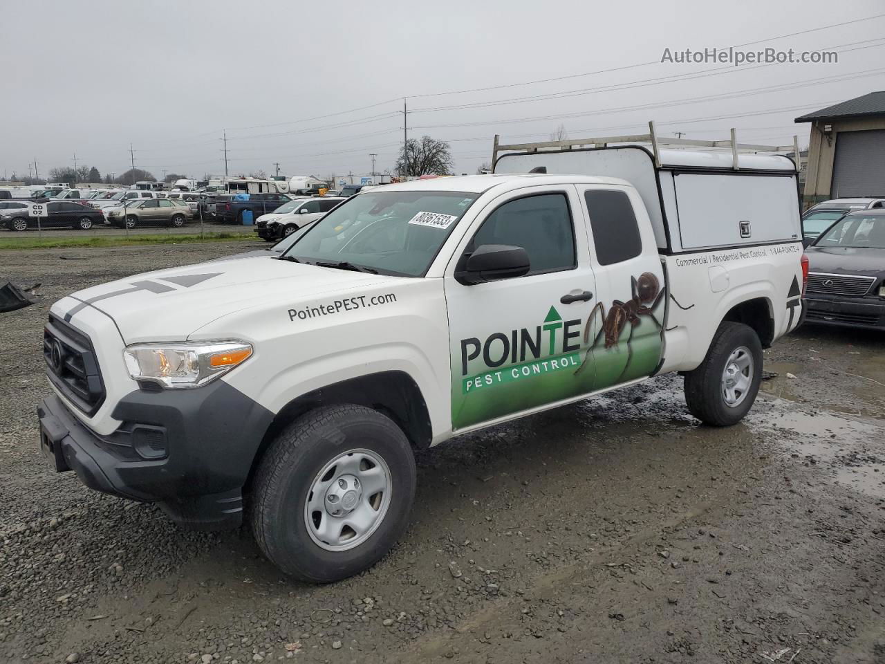 2021 Toyota Tacoma Access Cab White vin: 3TYSX5EN7MT006178