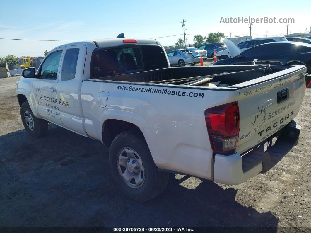 2021 Toyota Tacoma Sr White vin: 3TYSX5EN9MT004562