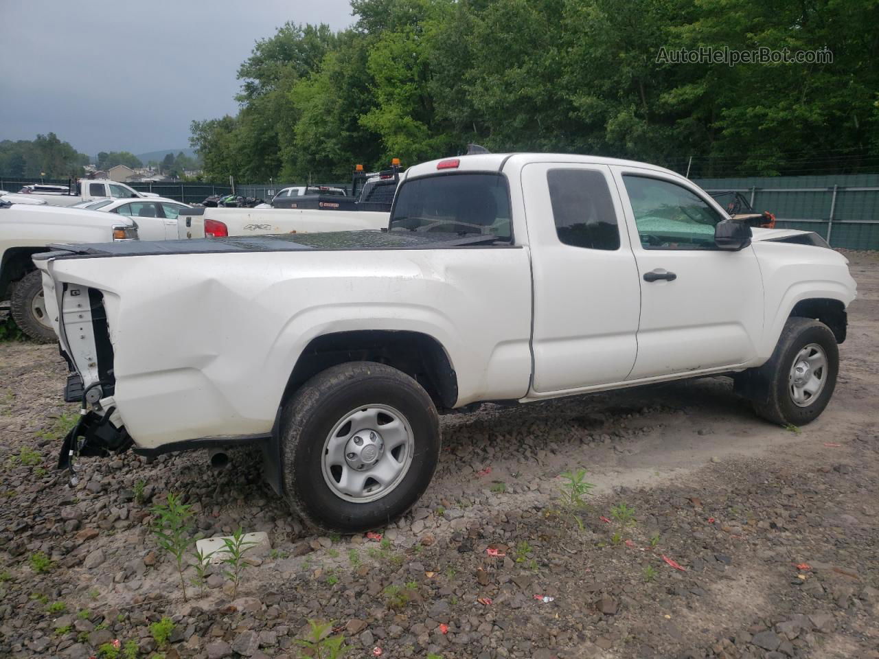 2021 Toyota Tacoma Access Cab White vin: 3TYSX5EN9MT007784