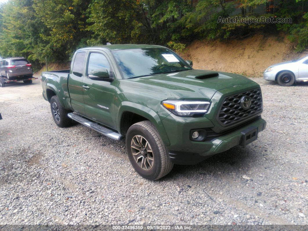 2021 Toyota Tacoma 4wd Sr/sr5/trd Sport Green vin: 3TYSZ5AN0MT016986