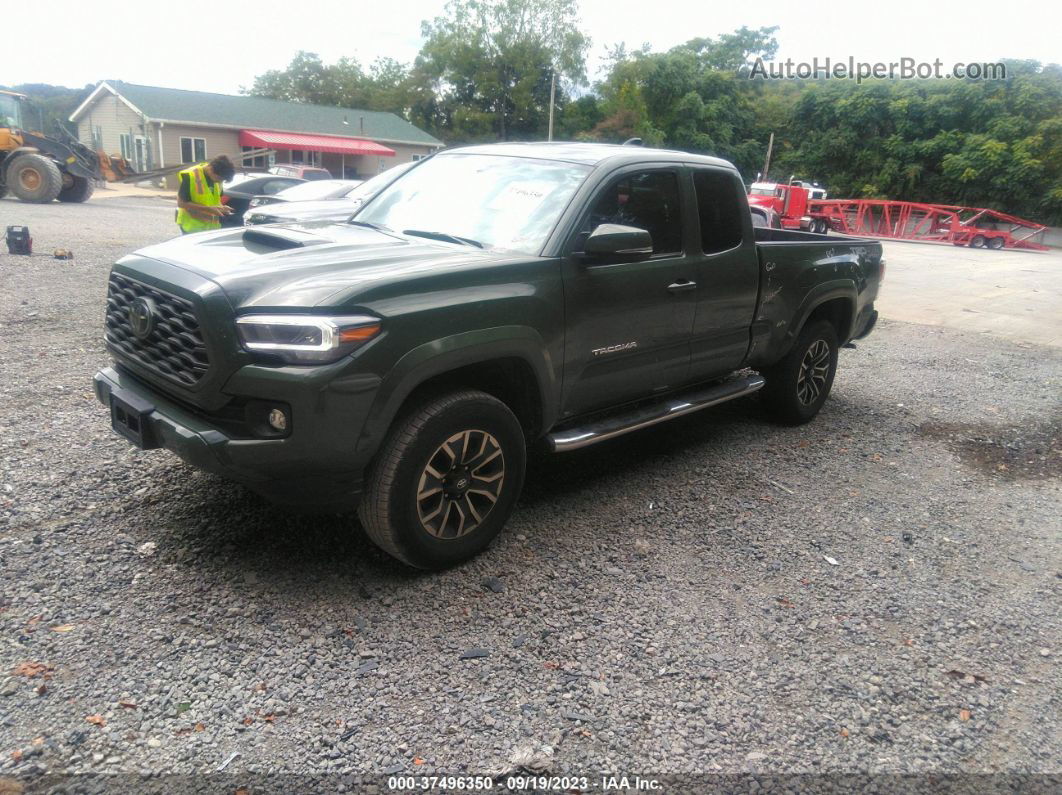 2021 Toyota Tacoma 4wd Sr/sr5/trd Sport Green vin: 3TYSZ5AN0MT016986