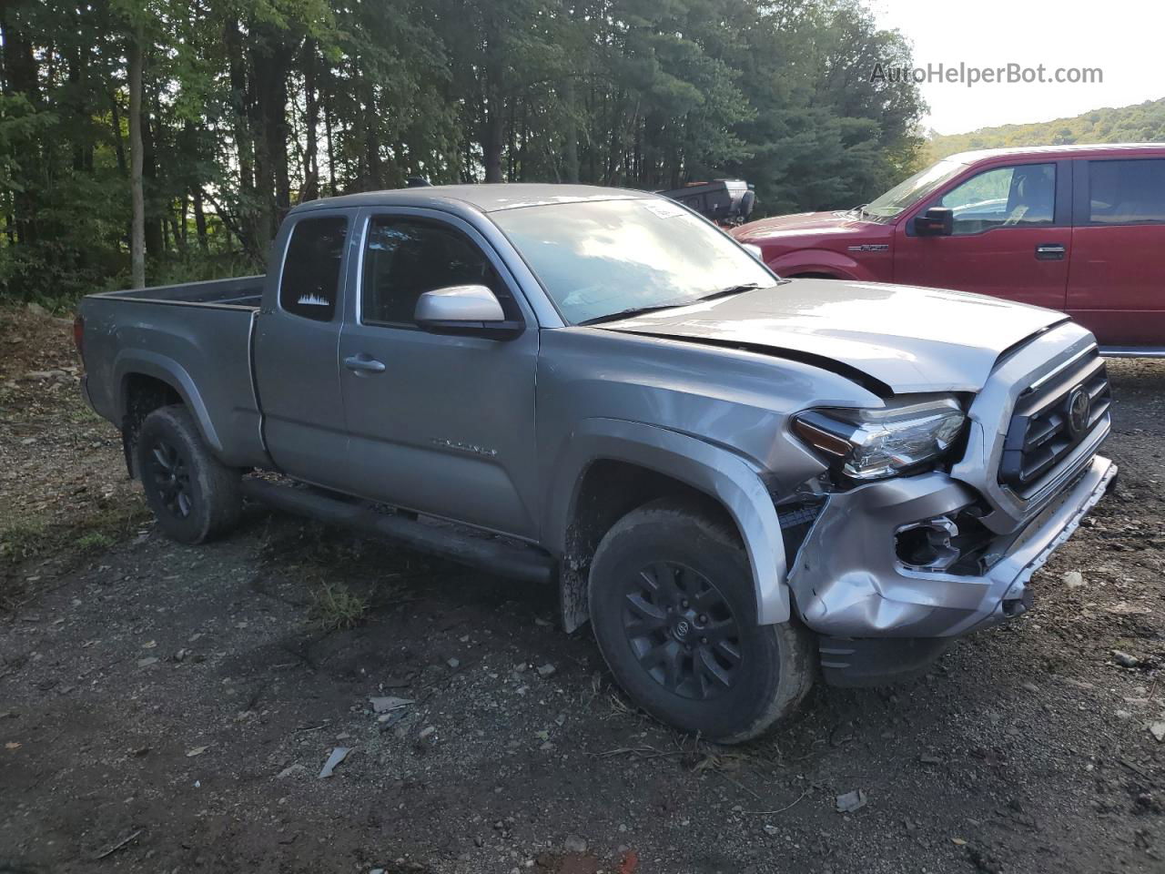 2021 Toyota Tacoma Access Cab Gray vin: 3TYSZ5AN1MT046384