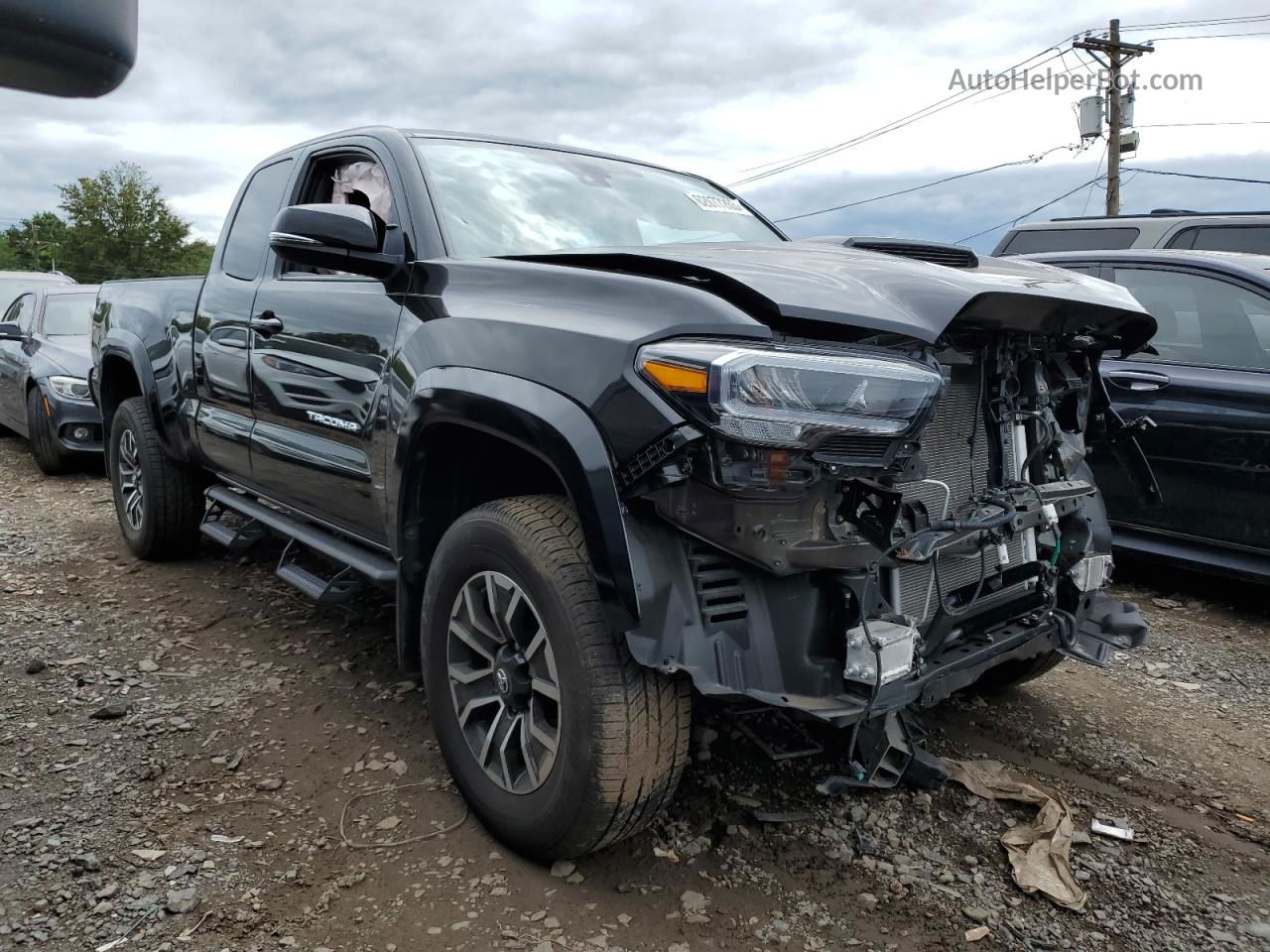 2021 Toyota Tacoma Access Cab Черный vin: 3TYSZ5AN4MT008907