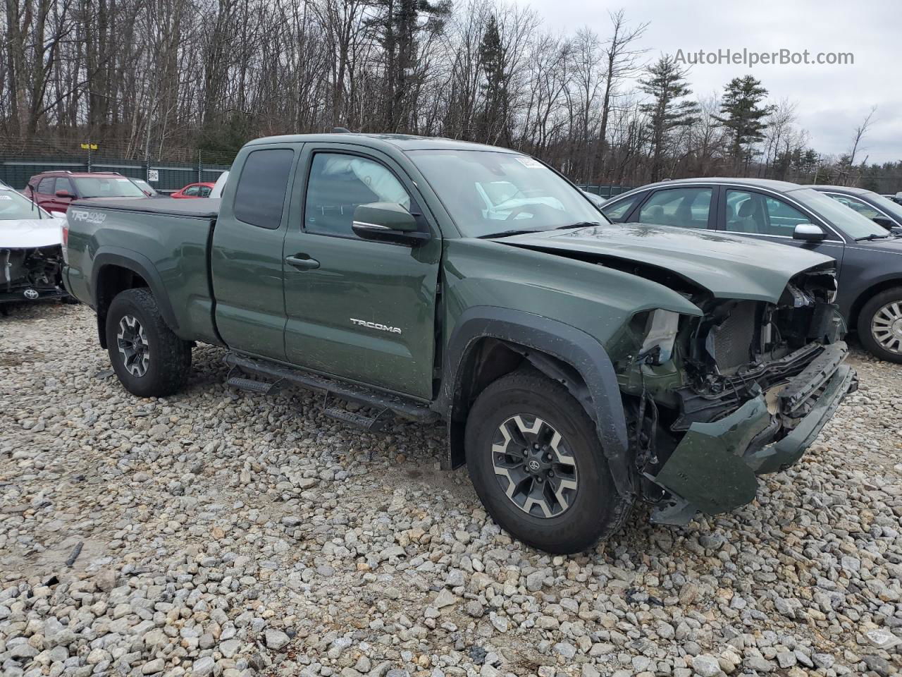 2021 Toyota Tacoma Access Cab Green vin: 3TYSZ5AN8MT009610