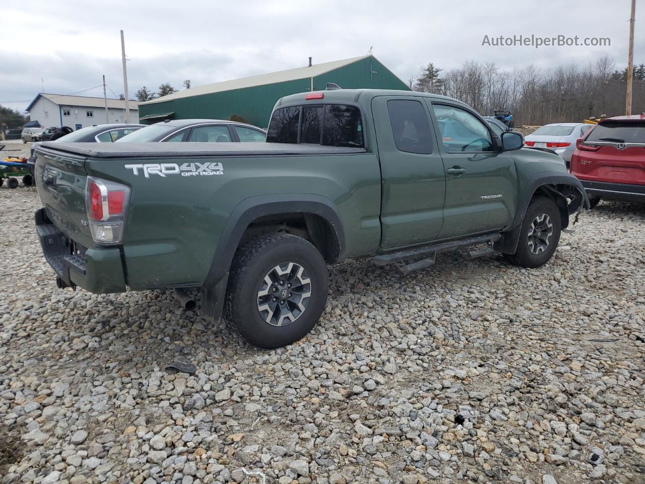 2021 Toyota Tacoma Access Cab Зеленый vin: 3TYSZ5AN8MT009610