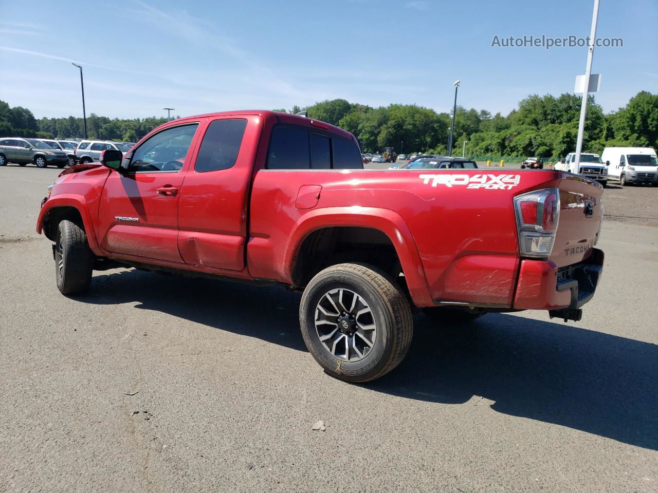 2020 Toyota Tacoma Access Cab Red vin: 3TYSZ5AN9LT002583